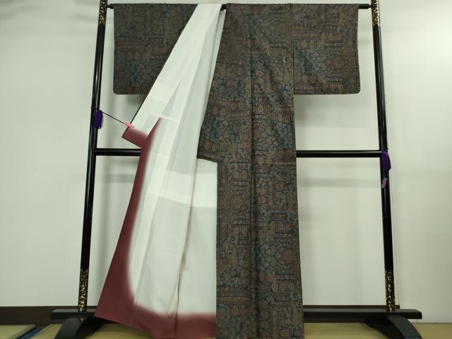 平和屋着物●極上 都喜ヱ門 本場大島紬 泥染 夢を託して 藤絹織物謹製 証紙付き 逸品 未使用 DZAB2506kh6