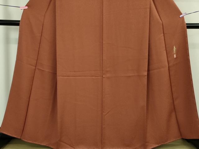 平和屋着物●極上 本草木染作家 瑞寶 色無地 茶色 逸品 未使用 DZAB2509kh6