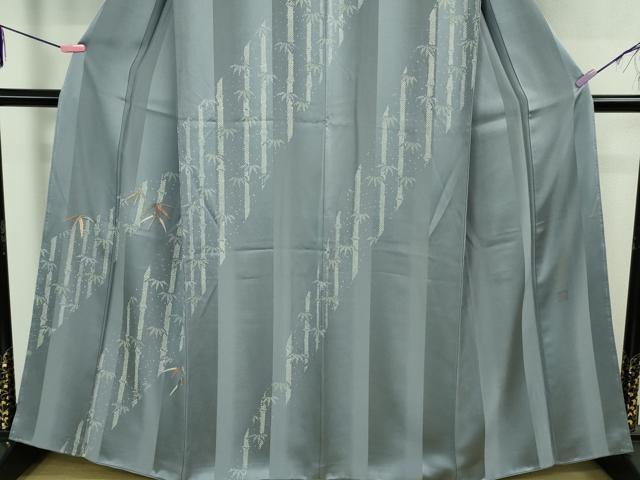 平和屋着物●極上 ファッションデザイナー コシノジュンコ 訪問着 刺繍 笹竹 金糸 逸品 未使用 DZAB2522kh6