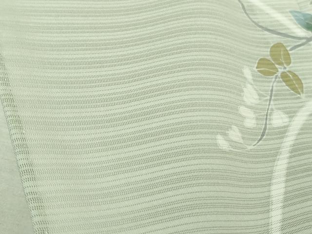 平和屋本店*極上 夏物 訪問着 変わり絽 枝花文 千草鼠色地 逸品 未使用 DZAB2528kh6