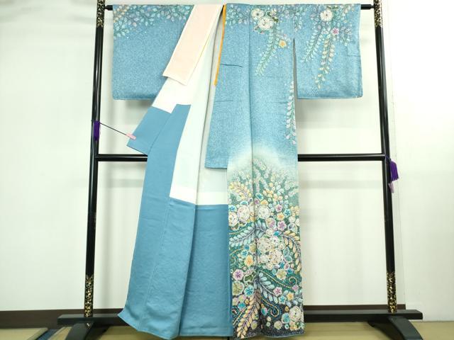 平和屋着物●極上 越後十日町の一流染匠 桐屋・翠山工房 訪問着 辻が花 暈し染め 逸品 DZAB2542kh6