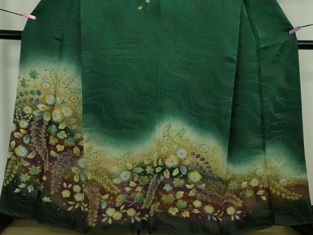 平和屋着物●極上 訪問着 辻が花 暈し染め 銀糸 逸品 DZAB2565kh6