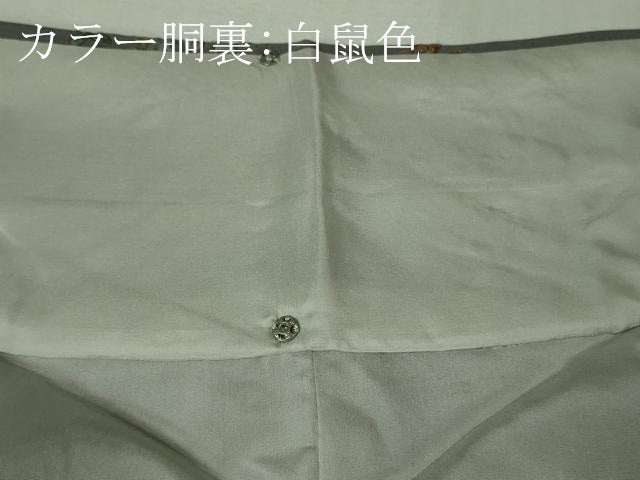 平和屋本店●極上 中国三大刺繍 スワトウ刺繍 汕頭刺繍 訪問着 エジプト壁画文様 灰青色地 金糸 逸品 DZAB2580kh6