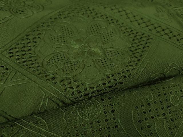 平和屋着物●極上 中国三大刺繍 スワトウ刺繍 汕頭刺繍 相良刺繍 総刺繍 訪問着 色無地 革色 花唐草文 逸品 DZAB2590kh6