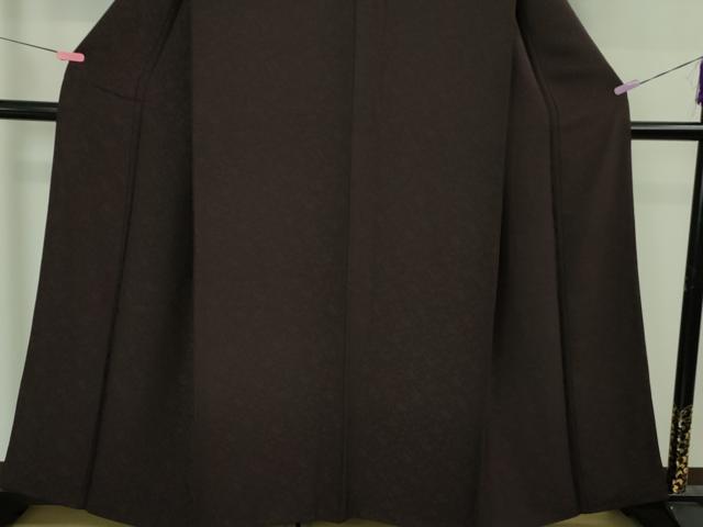 平和屋着物●極上 色無地 鳳凰唐草地紋 烏羽色 逸品 DZAB2592kh6