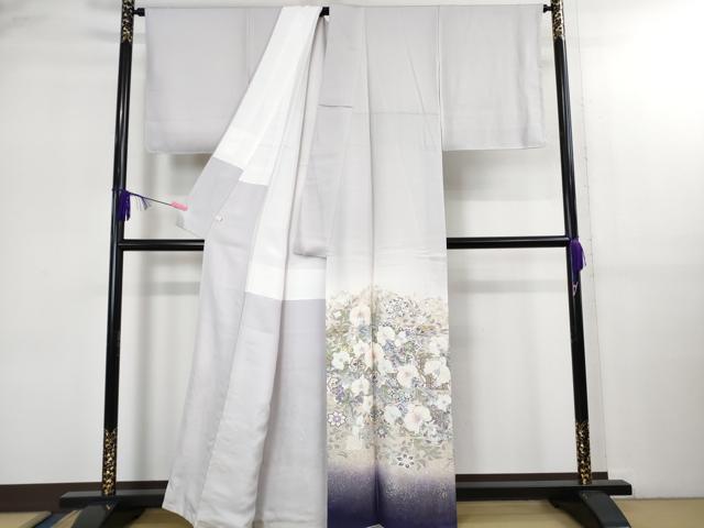 平和屋着物●極上 色留袖 御縫取 寿光織 胡蝶蘭 優美な香り 暈し染め 金銀糸 ほていや扱い 反端付き 逸品 DZAB2594kh6
