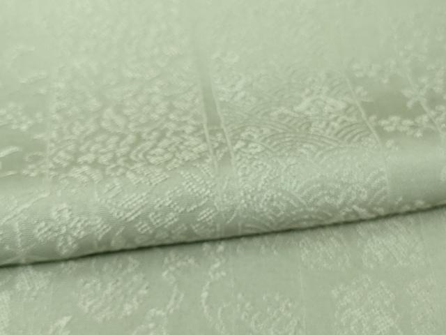 平和屋着物●極上 小紋 お召地 花唐草 名物裂地紋 暈し染め 逸品 未使用 DZAB2596kh6