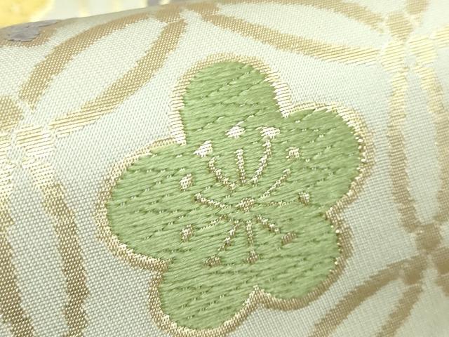 平和屋着物●極上 西陣 川島織物 九寸開き名古屋帯 唐織 七宝花文 金糸 三越扱い 逸品 DZAB2615kh6