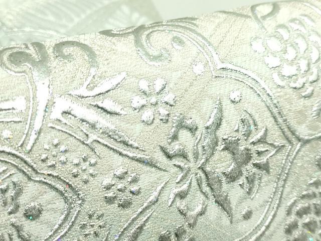 平和屋本店●極上 金彩友禅 卓越技能者・名工・和田光正 太鼓柄袋帯 正倉院花文 銀彩 逸品 DZAB2624kh6