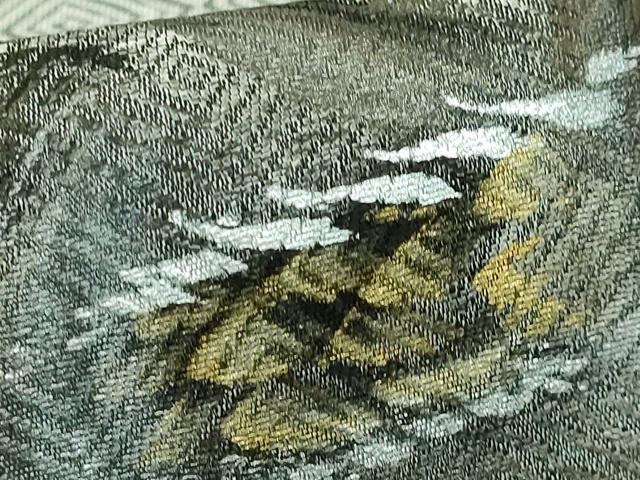 平和屋着物●極上 九寸名古屋帯 手描き 龍 金銀彩 鈴乃屋扱い 逸品 DZAB2625kh6