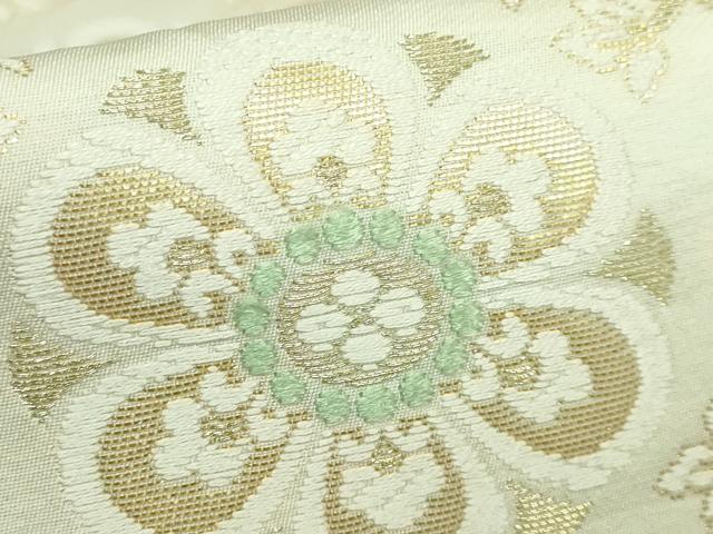 平和屋着物●極上 六通柄袋帯 唐織 花唐草 金糸 逸品 DZAB2630kh6