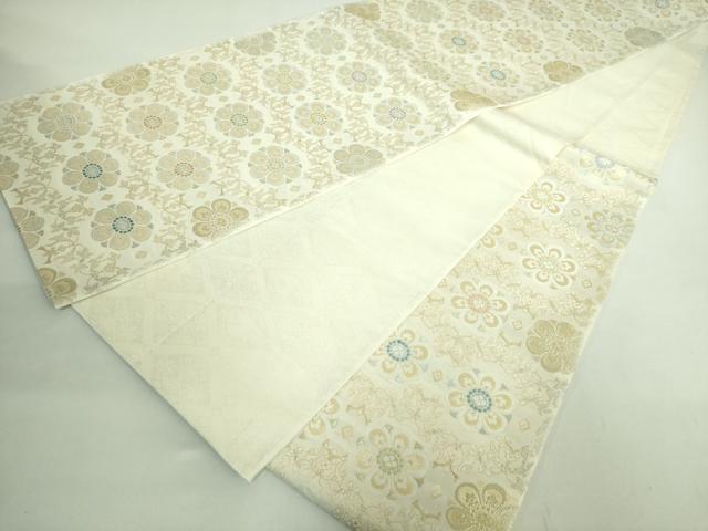 平和屋着物●極上 六通柄袋帯 唐織 花唐草 金糸 逸品 DZAB2630kh6