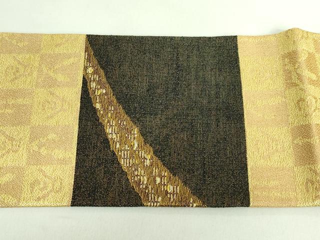 平和屋着物●極上 創業280年 誉田屋源兵衛 九寸名古屋帯 石庭 金銀糸 逸品 DZAB2655kh6