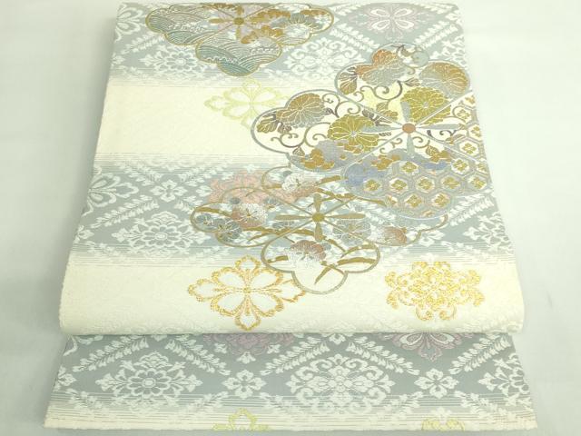 花菱文　金彩　正絹　逸品 平和屋本店○極上 金彩友禅 卓越技能者・名工・和田光正 九寸開き