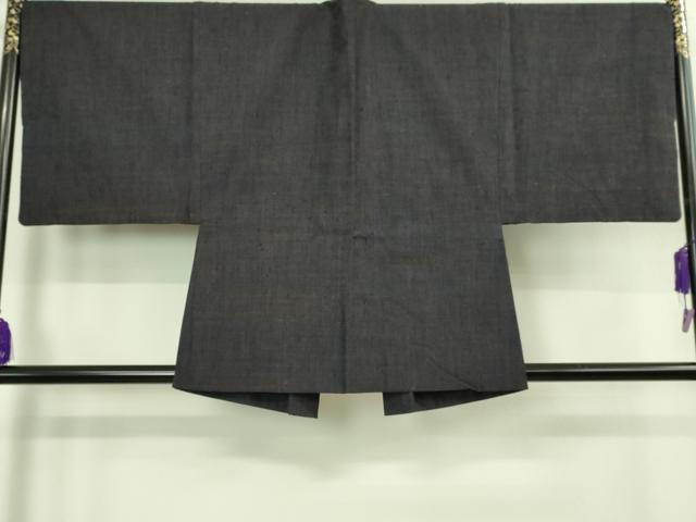 平和屋着物●極上 男性 紬 アンサンブル 濃藍色 逸品 DZAB2702kh6