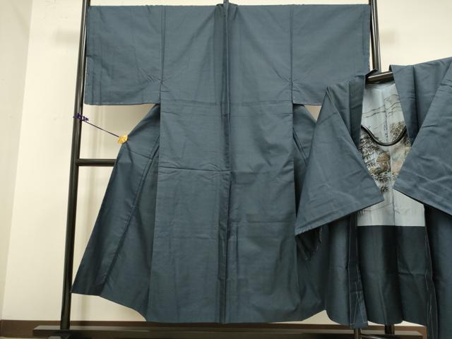 平和屋着物●極上 男性 本場大島紬 アンサンブル キングサイズ 100亀甲 総詰め 逸品 未使用 DZAB2706kh6