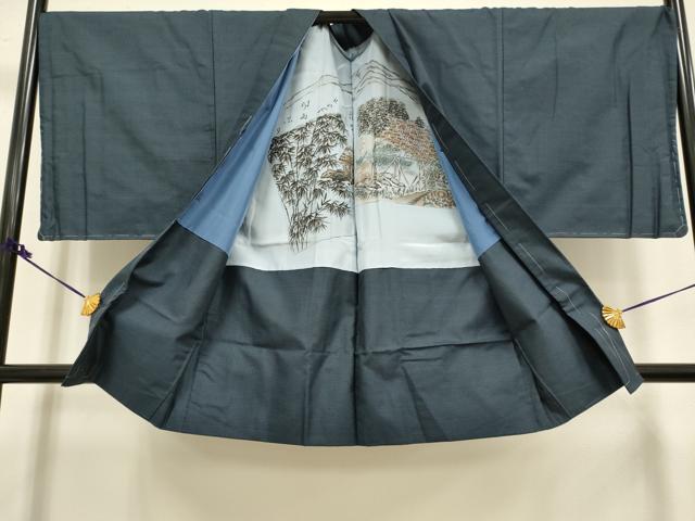 平和屋着物●極上 男性 本場大島紬 アンサンブル キングサイズ 100亀甲 総詰め 逸品 未使用 DZAB2706kh6