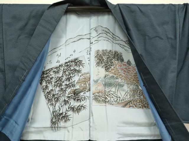 平和屋着物●極上 男性 本場大島紬 アンサンブル キングサイズ 100亀甲 総詰め 逸品 未使用 DZAB2706kh6
