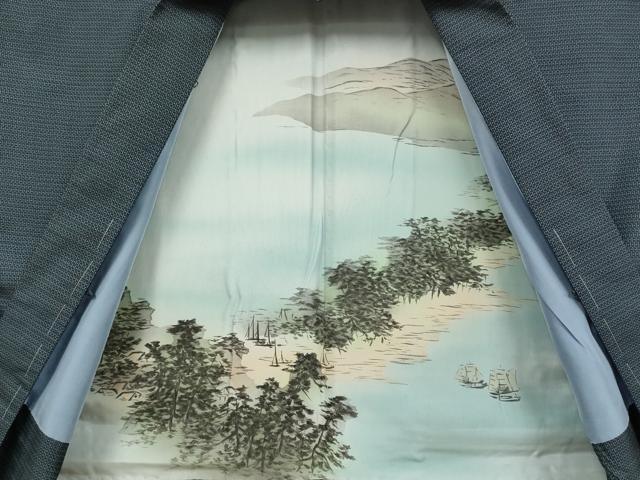 平和屋着物■極上 男性 本場大島紬 アンサンブル キングサイズ 長羽織・長襦袢(袷)セット 100亀甲 総詰め 逸品 未使用 DZAB2710kh6