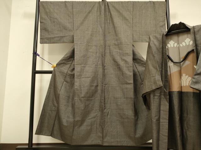 平和屋着物■極上 男性 本場大島紬 アンサンブル 長羽織 100亀甲 総詰め 逸品 DZAB2716kh6