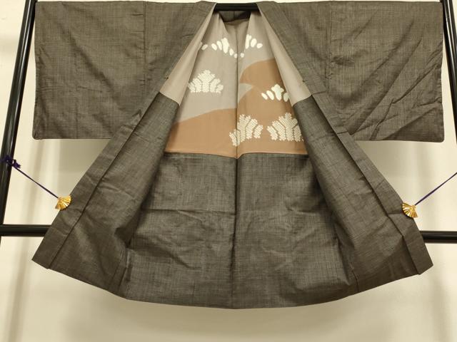 平和屋着物■極上 男性 本場大島紬 アンサンブル 長羽織 100亀甲 総詰め 逸品 DZAB2716kh6