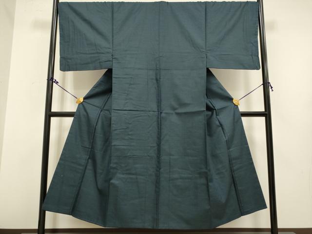 平和屋着物■極上 男性 紬 アンサンブル 長羽織 亀甲柄 羽裏・虎 逸品 DZAB2717kh6