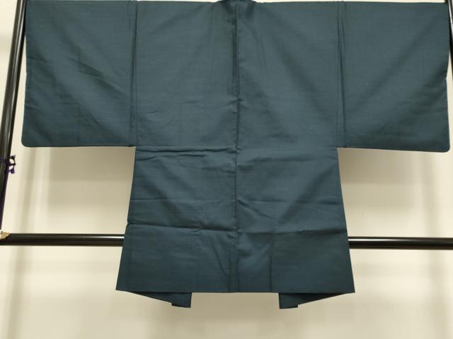 平和屋着物■極上 男性 紬 アンサンブル 長羽織 亀甲柄 羽裏・虎 逸品 DZAB2717kh6
