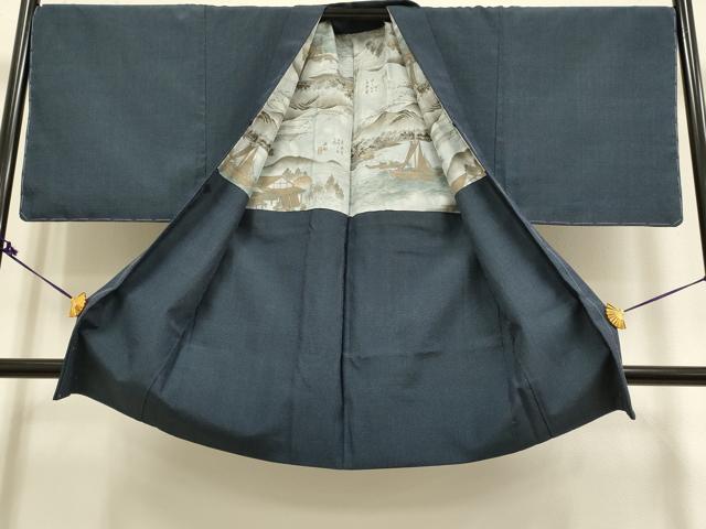 平和屋着物■極上 男性 本塩沢 アンサンブル キングサイズ 長羽織 110亀甲 総詰め 逸品 未使用 DZAB2722kh6