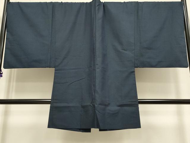 平和屋着物■極上 男性 お召 アンサンブル キングサイズ 長羽織 亀甲柄 羽裏・虎 逸品 DZAB2723kh6