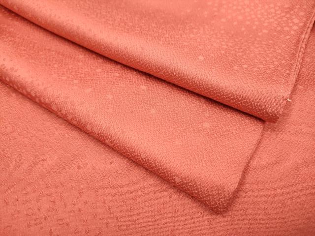 平和屋着物●極上 色無地 霞地紋 紅海老茶色 逸品 DZAB2727kh6