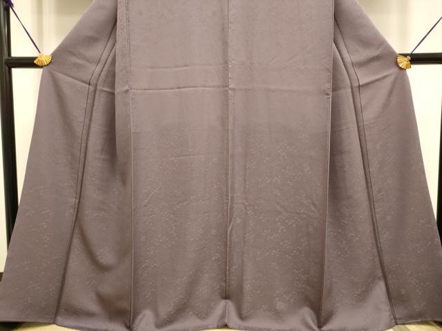 平和屋着物●極上 色無地 草花地紋 濃色 逸品 DZAB2735kh6