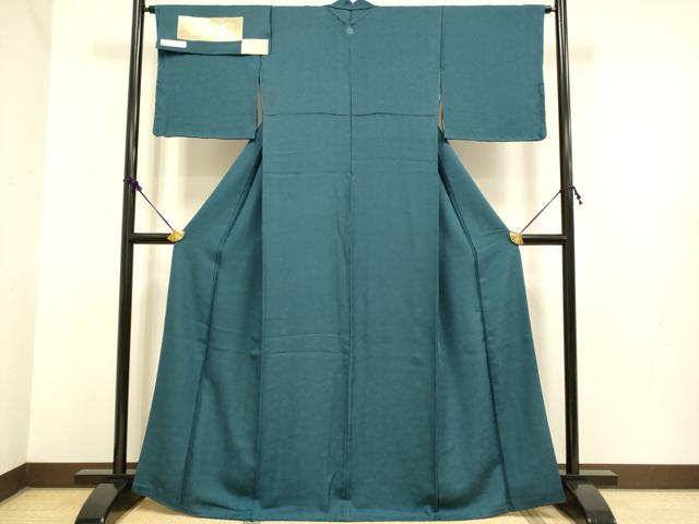 平和屋着物●極上 色無地 草木染 模様染 辻が花 褐返色 反端付き 逸品 DZAB2737kh6