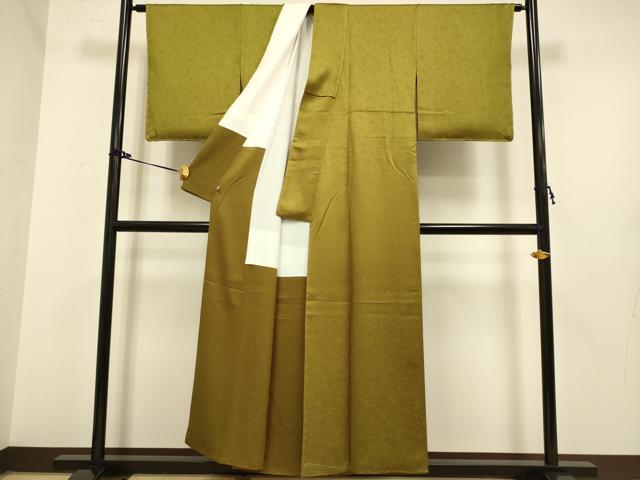 平和屋本店●極上 創業280年 誉田屋源兵衛 新小石丸 色無地 波地平家納経文様 璃寛茶色 さが美扱い 証紙付き 逸品 未使用 DZAB2739kh6