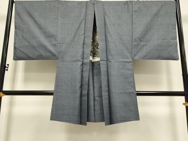 平和屋着物■極上 男性 本場大島紬 アンサンブル 長羽織 羽裏・虎 逸品 DZAB2745kh6