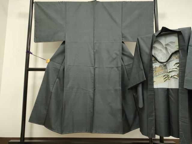 平和屋着物●極上 男性 本場大島紬 アンサンブル 100亀甲 総詰め 逸品 未使用 DZAB2746kh6