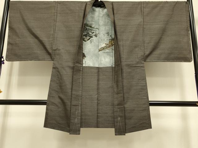 平和屋着物■極上 男性 本場大島紬 アンサンブル 長羽織 逸品 未使用 DZAB2749kh6