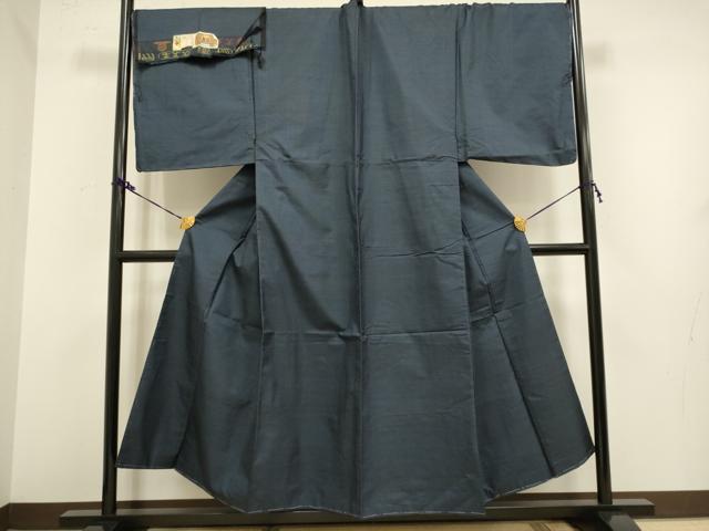 平和屋着物■極上 男性 本場大島紬 アンサンブル キングサイズ 長羽織 100亀甲 総詰め 証紙付き 逸品 未使用 DZAB2752kh6