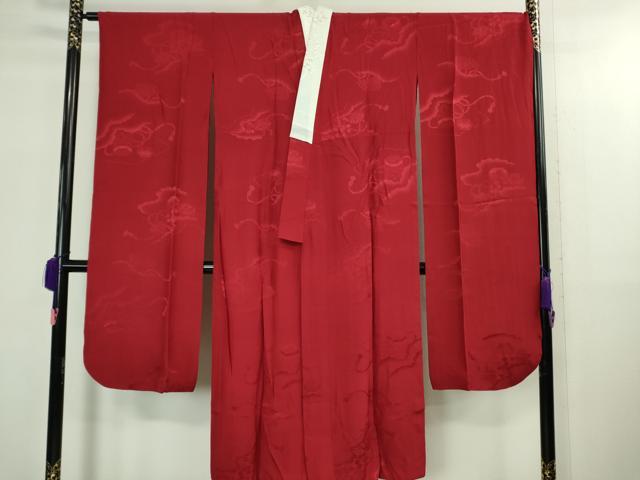 平和屋本店●極上 振袖・長襦袢(無双仕立て・半衿刺繍)セット 辻が花 暈し染め 黒地 金彩 銀通し地 逸品 DZAB2757kh6