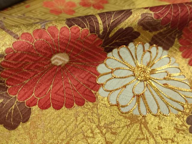 平和屋本店●極上 振袖 駒刺繍 絞り 霞吉祥花松文 蝉色地 金彩 逸品 DZAB2776kh6