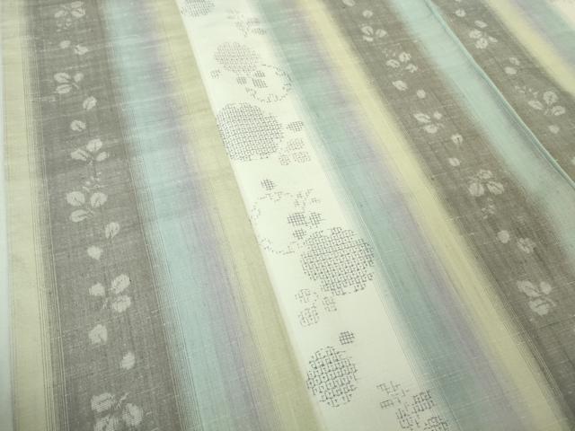 平和屋着物●極上 結城紬 80亀甲 飛び亀甲柄 雪輪間道 逸品 DZAB2799kh6