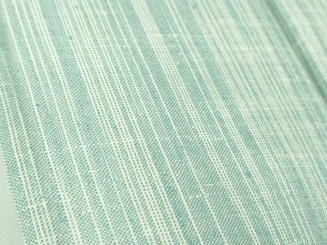 平和屋本店*極上 夏物 結城紬 夏結城 奥順謹製 縞 織:小野清美 証紙付き 逸品 DZAB2824kh6