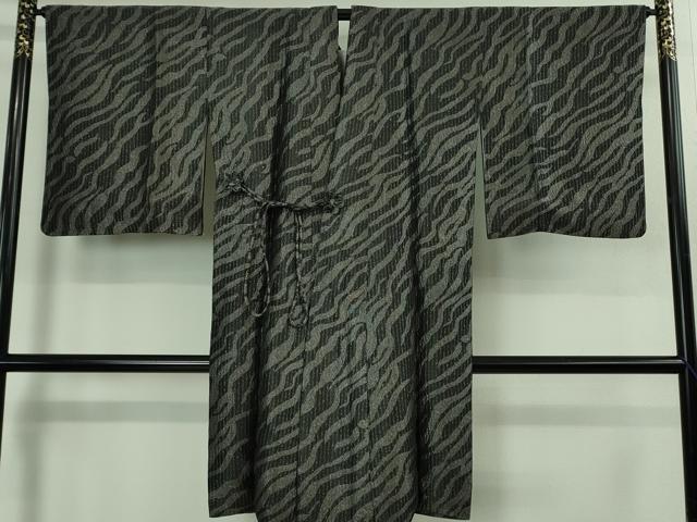 平和屋着物#極上 道中着 ロング丈 霞文 銀糸 銀通し地 逸品 DZAB2831kh6