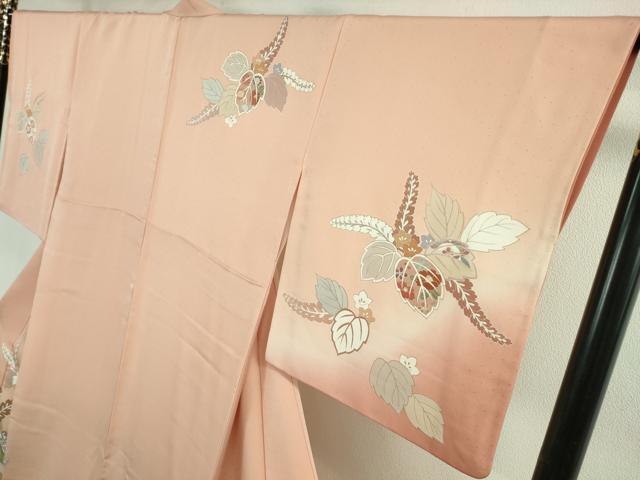 平和屋本店●極上 創業460年・千總 訪問着 駒刺繍 桐花文 虹色地 暈し染め 金彩 三越扱い 逸品 DZAB2844kh6