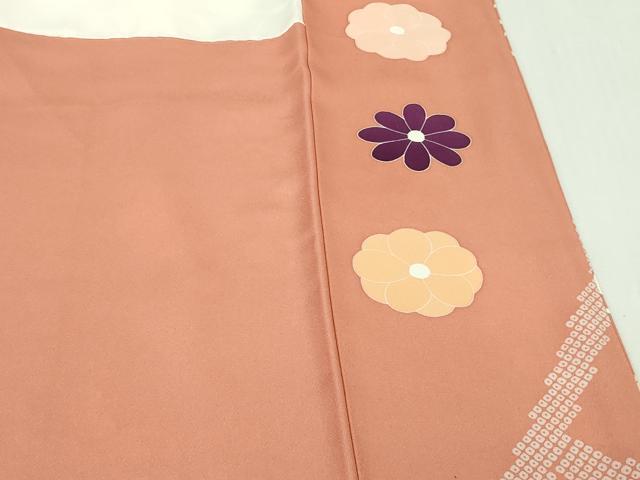 平和屋本店●極上 創業460年・千總 振袖 駒刺繍 桐花文 甚三紅色地 金彩 逸品 DZAB2848kh6