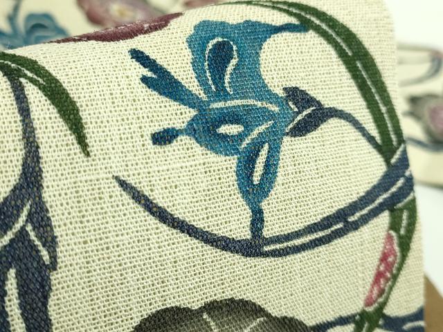平和屋本店*最高級 夏物 城間栄順 本場琉球紅型 九寸名古屋帯 花唐草 証紙付き 逸品 未使用 DZAB2856kh6