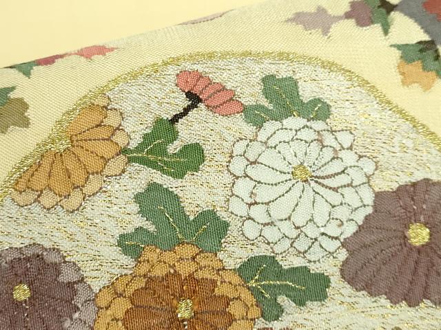 平和屋本店●極上 明綴れ 袋帯 花菱文 金糸 逸品 DZAB2879kh6