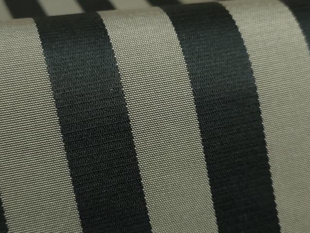 平和屋着物●極上 撫松庵 両面 全通柄袋帯 縞 黒地 逸品 DZAB2910kh6