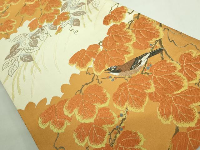 平和屋着物●極上 川島睦郎 全通柄袋帯 唐織 秋乃つた 睦郎 美の世界 逸品 DZAB2911kh6