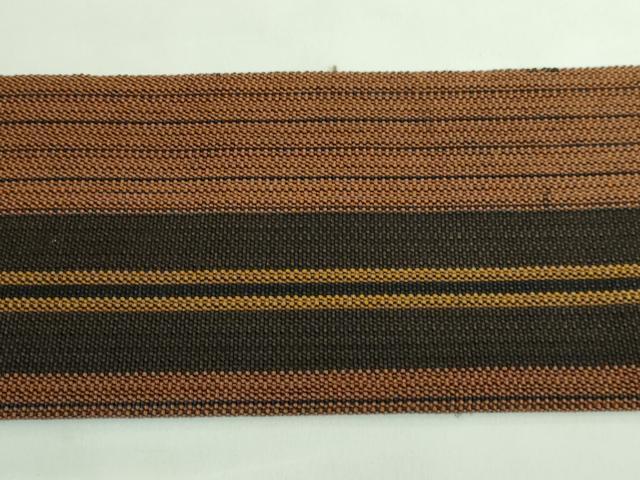 平和屋着物●極上 八寸名古屋帯 間道 絹科布 逸品 DZAB2926kh6