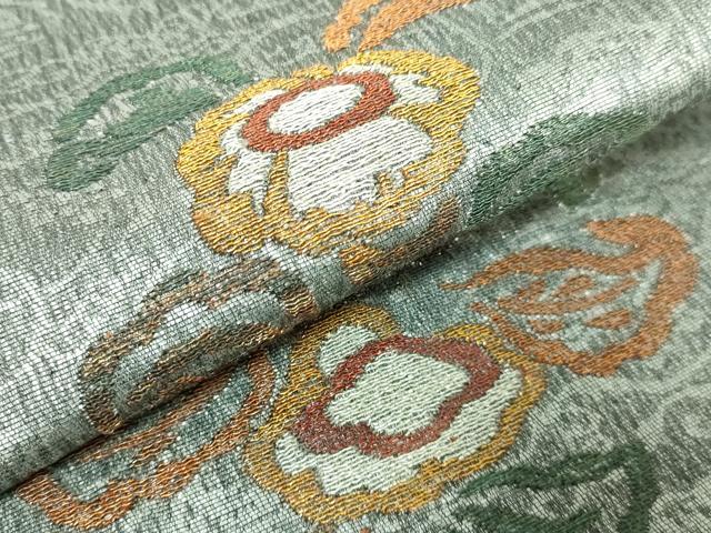 平和屋着物●極上 紋屋井関 御寮織 太鼓柄袋帯 草花文 金銀糸 逸品 DZAB2939kh6